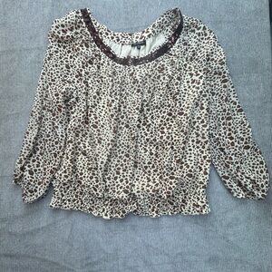 Unique Spectrum Brown and Cream Leopard Blouse